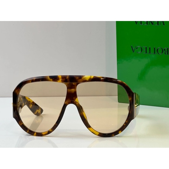 Bottega Veneta BV1345S Unisex Tortoise Frames with Yellow Lenses BNIB - Picture 3 of 8